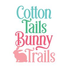 Cotton Tails Bunny Trails with a bunny