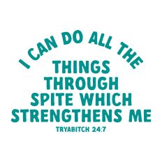 I Can Do All The Things Through Spite Which Strengthens Me