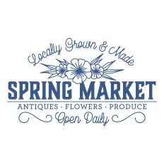 Spring Market with flowers