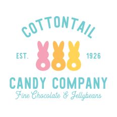 Cottontail Candy Company with Bunny Silhouettes