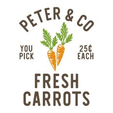 Peter & Co Fresh Carrots Easter Sign