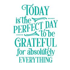 Today Is The Perfect Day To Be Grateful For Absolutely Everything