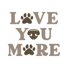 Love You More with paw and nose prints
