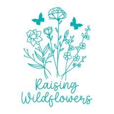 Raising Wildflowers with flowers and butterflies