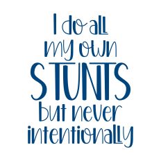 I Do All My Own Stunts But Never Intentionally