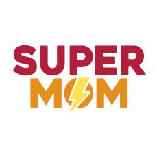 Super Mom with lightening bolt