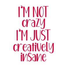 I'm Not Crazy Just Creatively Insane