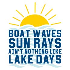 Boat Waves Sun Rays Lake Days with sun
