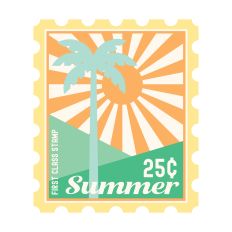 Summer with first class stamp