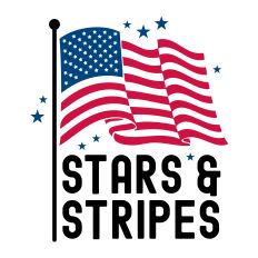 Stars & Stripes with flag