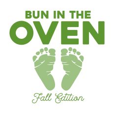 Bun In The Oven Fall Edition with baby feet