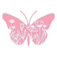 Butterfly with Flowers 