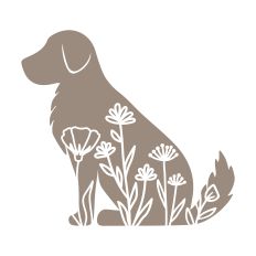 Dog with Flowers