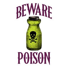 Beware Poison with bottle
