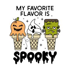 My Favorite Flavor Is Spooky with ice cream cones