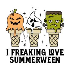 I Freaking Love Summerween with ice cream cones
