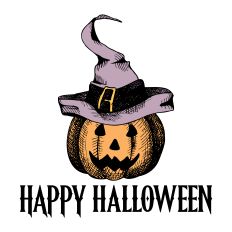 Happy Halloween with jack o'lantern
