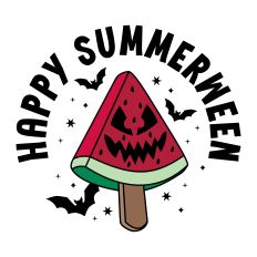 Happy Summerween with watermelon slice