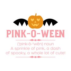 Pink-O-Ween with winged jack o'lantern