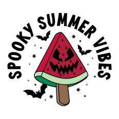 Spooky Summer Vibes with watermelon slice