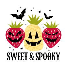 Sweet & Spooky with strawberries and pineapple