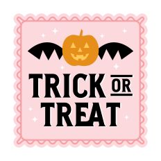 Trick Or Treat with winged pumpkin