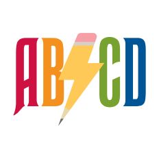 ABCD with lightening bolt
