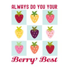 Always Do Your Berry Best Grid with strawberries