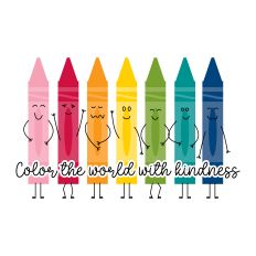 Color The World With Kindness with crayons