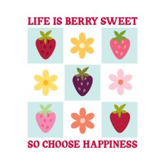Life Is Berry Sweet Grid with strawberries