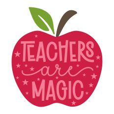 Teachers Are Magic with apple