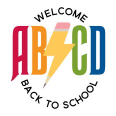 ABCD Welcome Back To School with lightening bolt