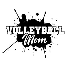Volleyball Mom with splatter