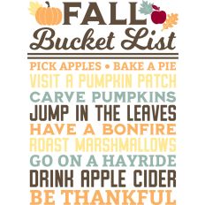 Fall Bucket List 