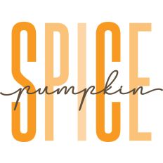 Pumpkin Spice Long Letters and Script