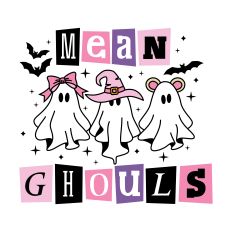 Mean Ghouls with ghosts and bats