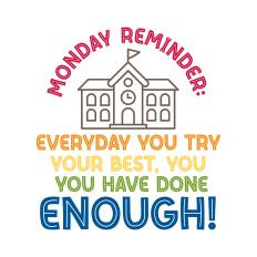 Monday Reminder with School