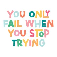 You Only Fail When You Stop Trying