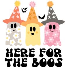 Here for the Boos Floral Ghosts with Hats