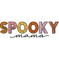 Spooky Mama with Spider Web in Letters
