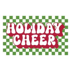 Holiday Cheer with Checkerboard Background