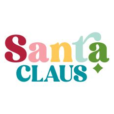 Santa Claus Mutliple Colors Letters