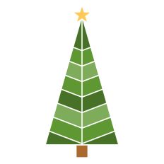 Fun Ombre Green Christmas Tree