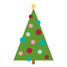 Christmas Tree with Colored Polka Dots