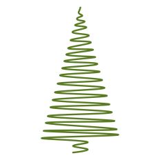 Squiggly Green Christmas Tree