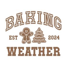 Baking Weather Design with Gingerbread Man and Tree
