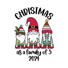 Christmas As a Family of 3 Holiday Gnomes