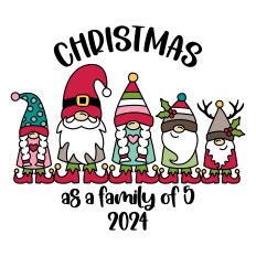 Family of 5 Christmas Gnomes 2024