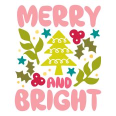 Merry and Bright Puffy Letters