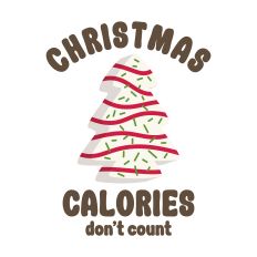 Christmas Calories Don't Count Snack Cake